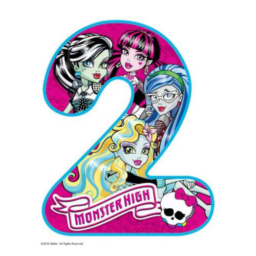 Monster High Number 2 Edible Icing Image - Click Image to Close
